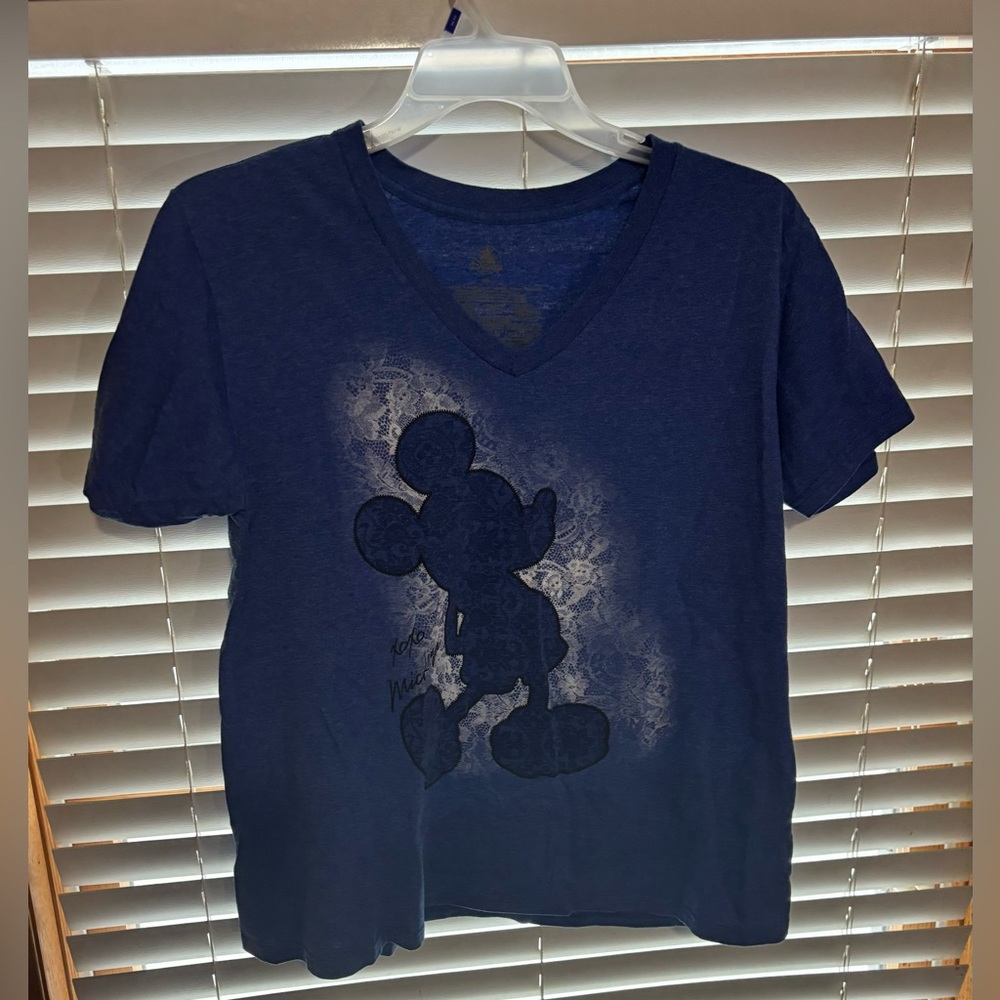 Disney Store Blue Micky Mouse Graphic Tee